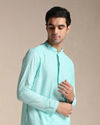 Aquamarine Blue Chikankari Kurta Set image number 0